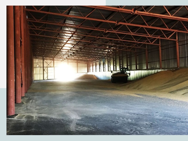 Строительство зернохранилищ в Михайловке