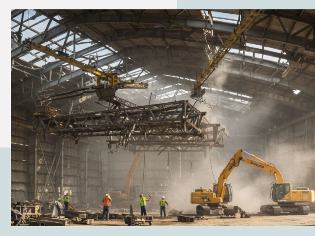 Демонтаж ангаров в Михайловке от 610 руб. за м²